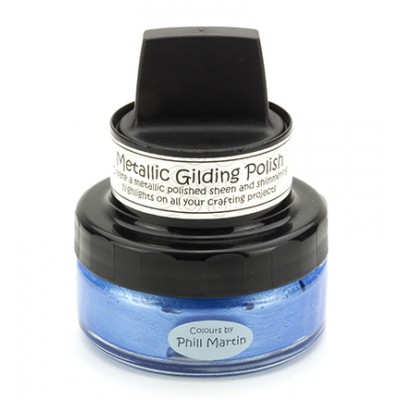 Cosmic Shimmer Metallic Gilding Polish - Pâte lisse métallique «Electric Blue» 50ml
